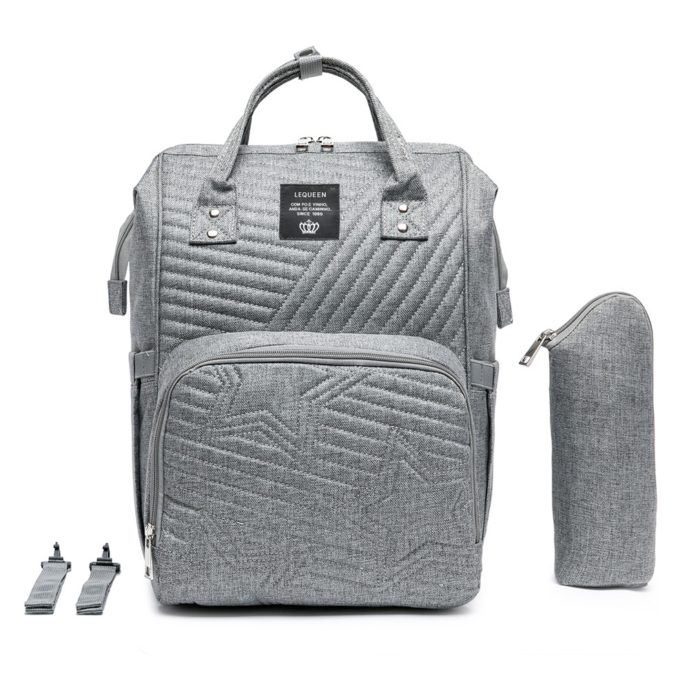 Mochila Bolsa Maternidade Bebê Lequeen Multifuncional Star Reforçada