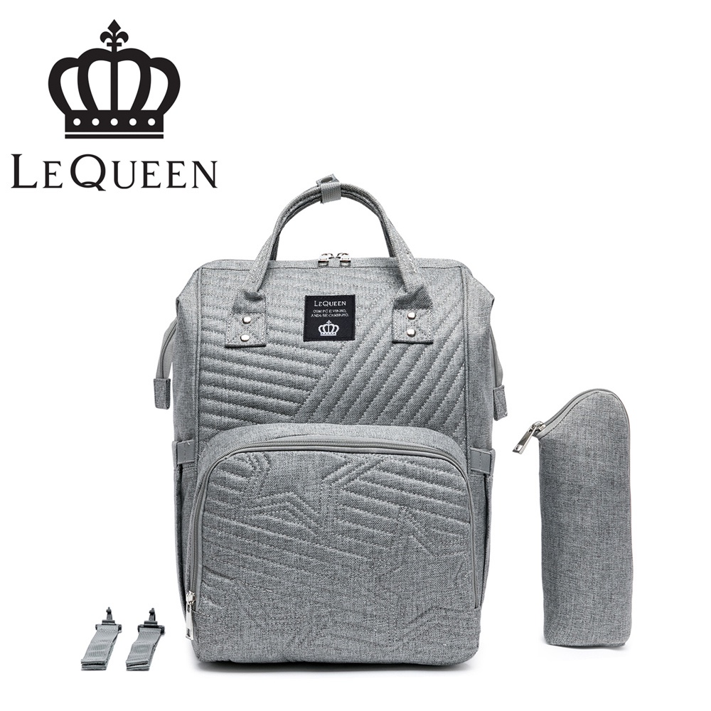 Mochila Bolsa Maternidade Bebê Mamãe Lequeen Porta Mamadeira Térmico — Bolsas e Mochilas