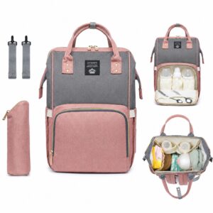 Mochila Bolsa Maternidade Lequeen Original Porta mamadeira Menina
