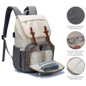 Mochila Bolsa Saída Maternidade Lequeen Bebê Bolso Térmico Com