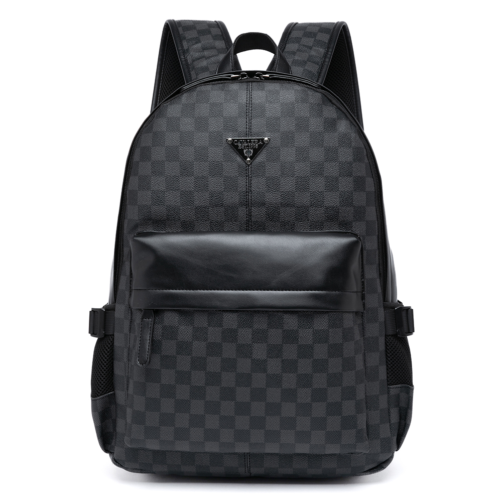 Mochila Cavalera Feminina Xadrez Preta Passeio Reforçada
