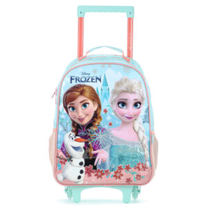 Mochila Com Rodas Escolar Xeryus 16 Disney Frozen 14740 Azul e Salmão