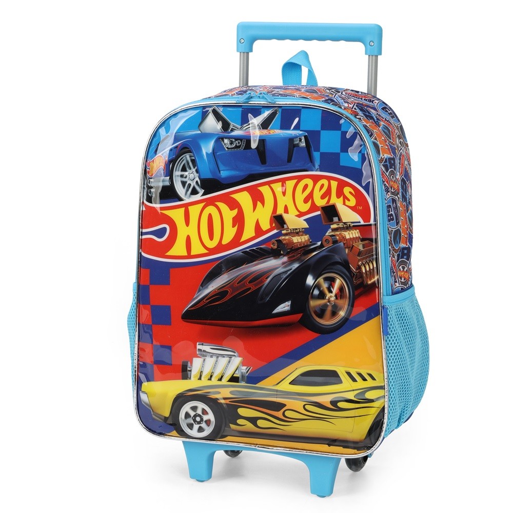 Mochila De Rodinhas Escolar Menino Hot Wheels luxcel — Bolsas e Mochilas
