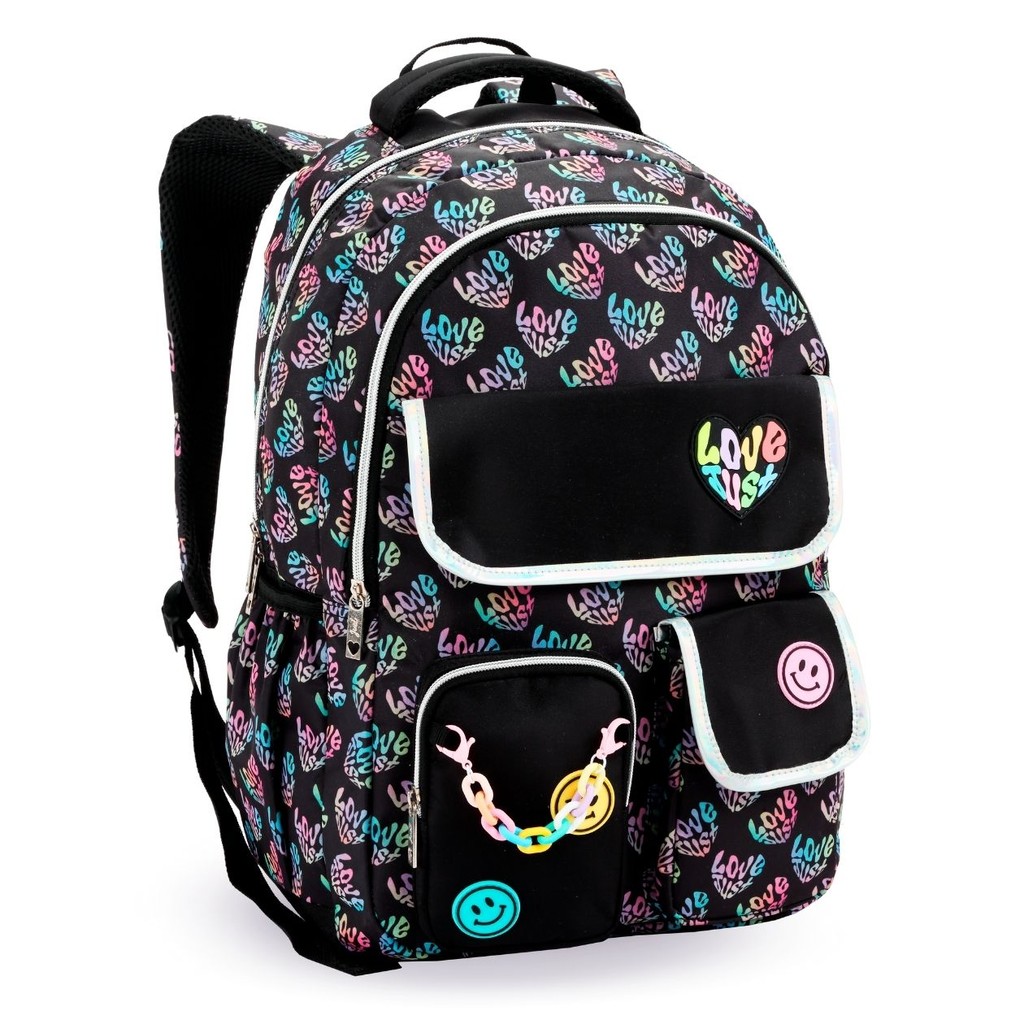Mochila Escolar De Costas Juvenil Grande Reforçada Com Divisórias — Bolsas e Mochilas