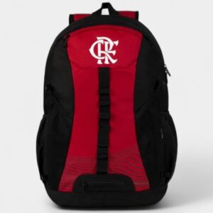 Mochila Esportiva Flamengo Bagaggio Suporte de Bola 20L Preto e