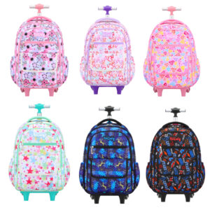 Mochila Infantil Escolar Juvenil Unissex Rodinha Duplas Costurada