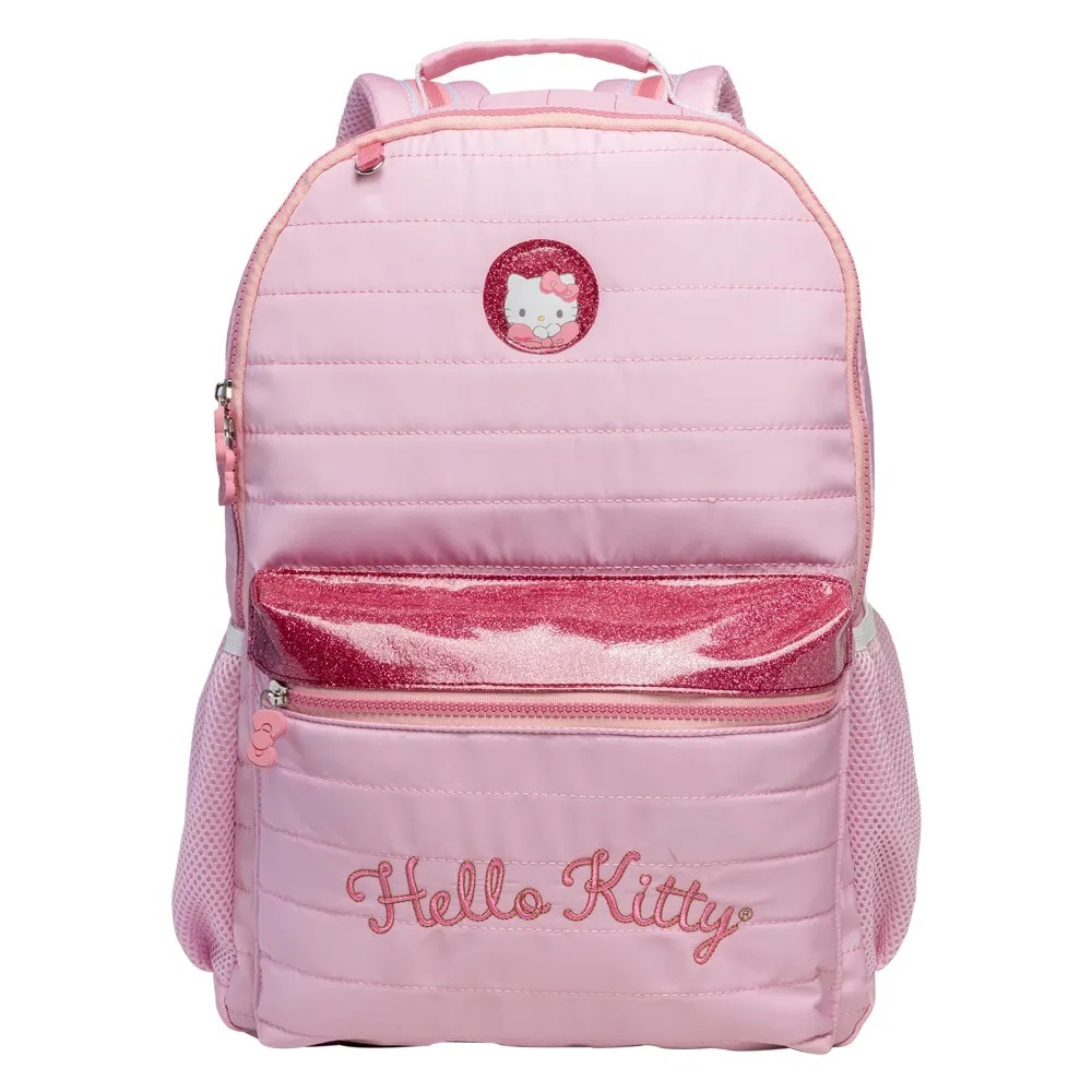 Mochila Puffer Hello Kitty Conforto, Brilho e Estilo que Abraça! — Bolsas e Mochilas