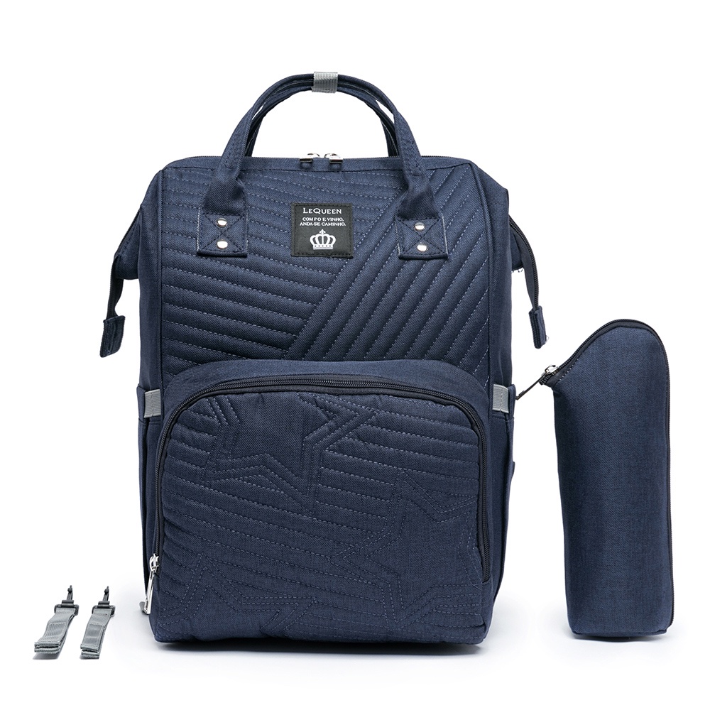 Mochila Térmica Bolsa Maternidade Mãe Bebê Lequeen Porta Mamadeira — Bolsas e Mochilas