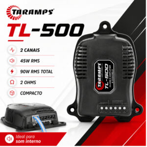Módulo Taramps TL 500 2 Canais 90 Watts 2 Ohms Amplificador de Som