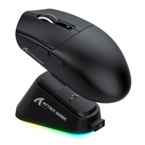 Mouse Gamer Attack Shark G3PRO, 25000DPI, 5 Botoes, Tri-Mode, Preto
