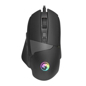 Mouse Gamer Marvo M411, RGB, 12800DPI, 8 Botoes, Preto