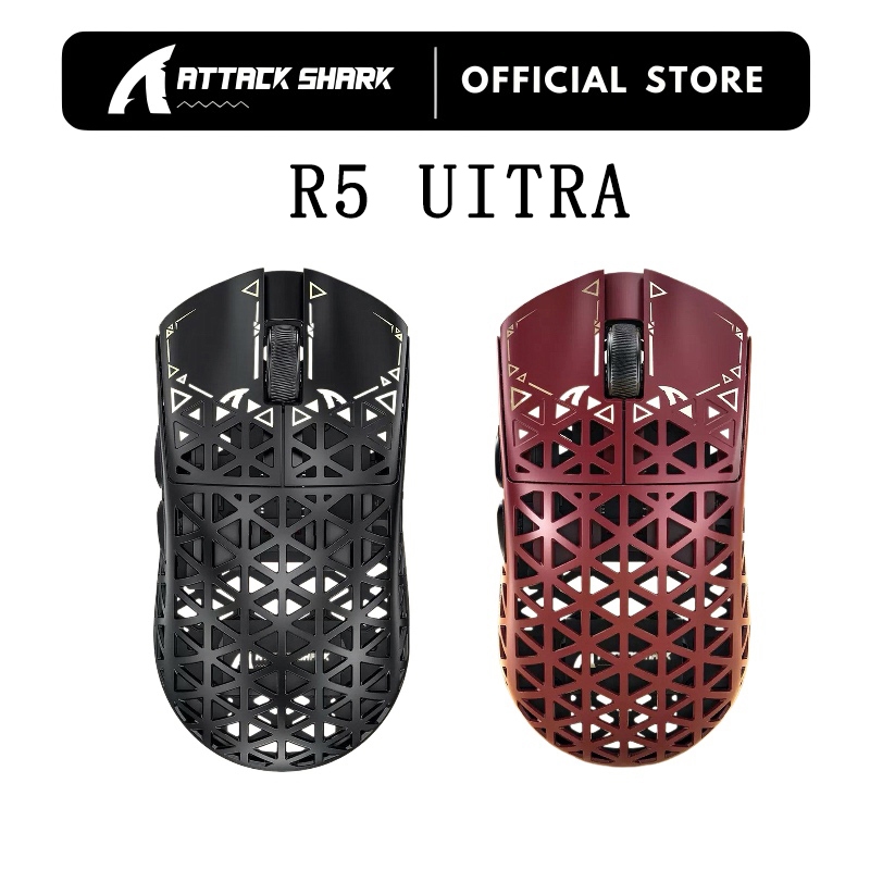 Mouse Para Jogos Sem Fio Attack Shark R5 8K 42K Max Sensor-39g Design — Informática