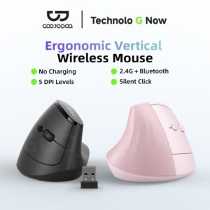 Mouse Sem Fio Goojodoq Silencioso Modo Duplo 57 Ajuste De DPI De