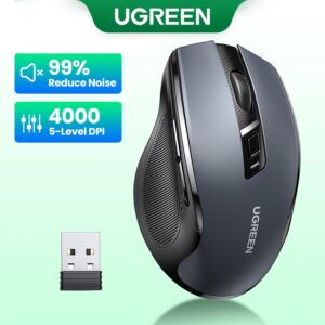 Mouse Sem Fio Ugreen 6 Botões Silenciosos 2.4G Com Mini Receptor USB — Informática