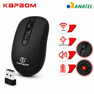 Mouse Sem Fio Wireless Bluetooth Ergonômico Original Kapbom
