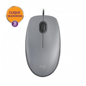 Mouse USB Silent óptico cinza Logitech