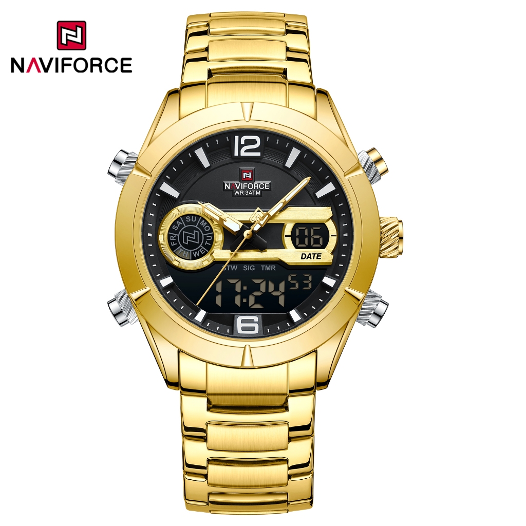 Naviforce 9232 Relógio De Moda Masculina Tendência Multi-Funcional