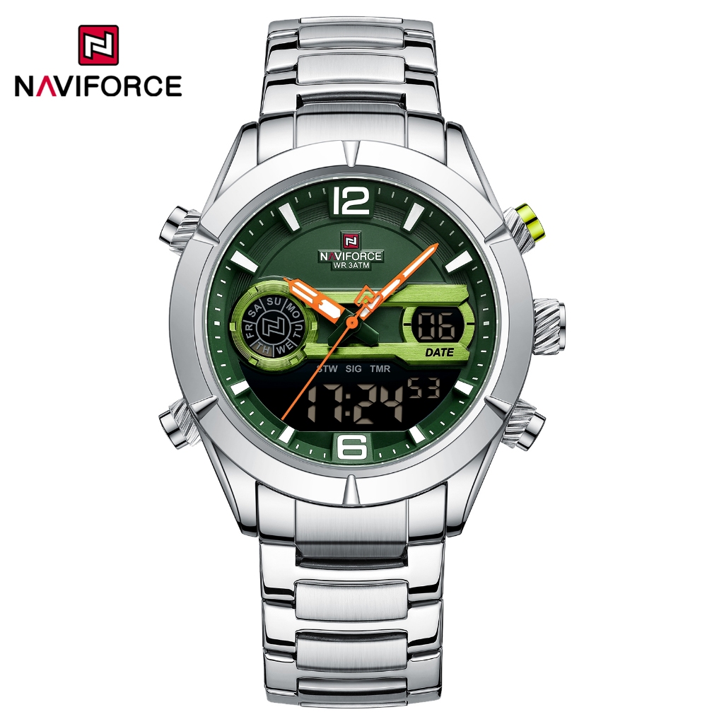 Naviforce 9232 Relógio Esportivo Multifuncional Luz Nocturna