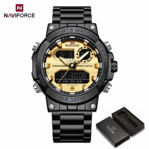 Naviforce 9237 Relógio Masculino Luminoso Com Data Multifuncional À