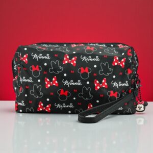 Necessaire Retângular Minnie Mouse Preto 20x13cm Disney Original 1