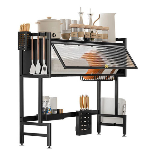 Organizador Escorredor Decoteam 2 Prateleiras Porta Acrílica 85x28x80 — Móveis