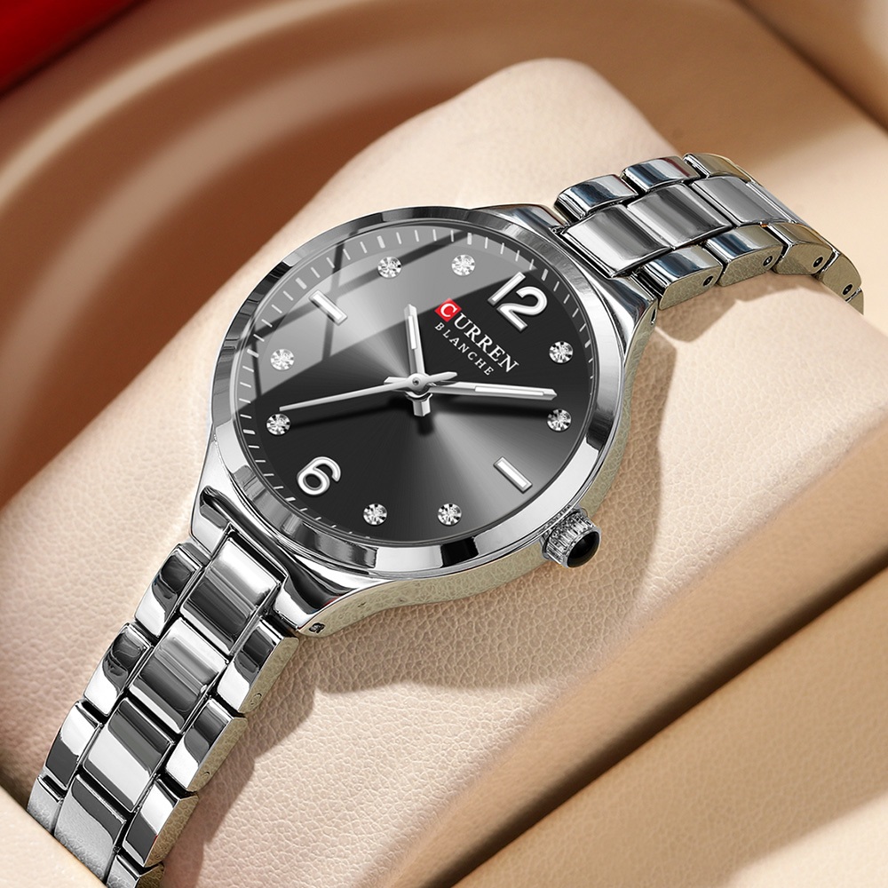 Original Curren Marca Relógio Feminino Pulseira De Aço Inoxidável