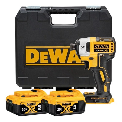 Parafusadeira de Impacto Dewalt 20V XR Com 2 Baterias 5Ah Sem