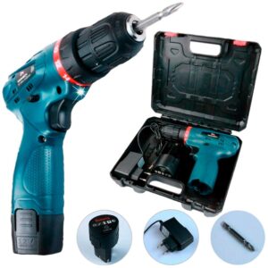 Parafusadeira Furadeira 3 8 Pol Bateria 12V com Maleta Bivolt