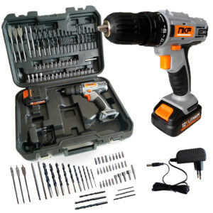 Parafusadeira Furadeira a Bateria 12V FP12X Nkf Com Maleta Bateria