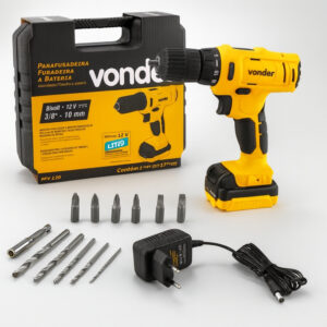 Parafusadeira Furadeira A Bateria 12v Vonder Pfv120 Bivolt