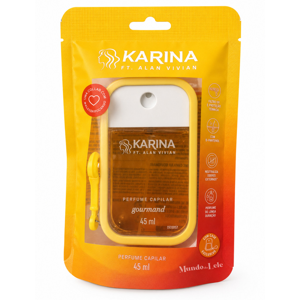 Perfume Capilar Karina Gourmand Pocket C Chaveiro 45ML
