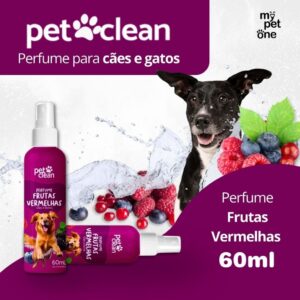 Perfume Colônia Frutas Vermelhas 60ml P Cães E Gatos Pet Clean