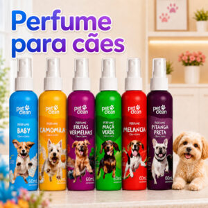 Perfume Colônia Pet Perfume Para Cachorro Cães e Gatos 60ml Perfume