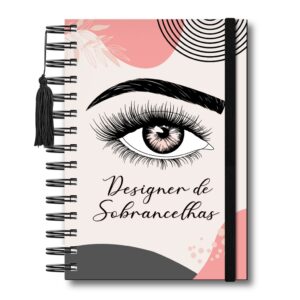 Planejador de Horario Designer de Sobrancelhas Caderno Agenda Design