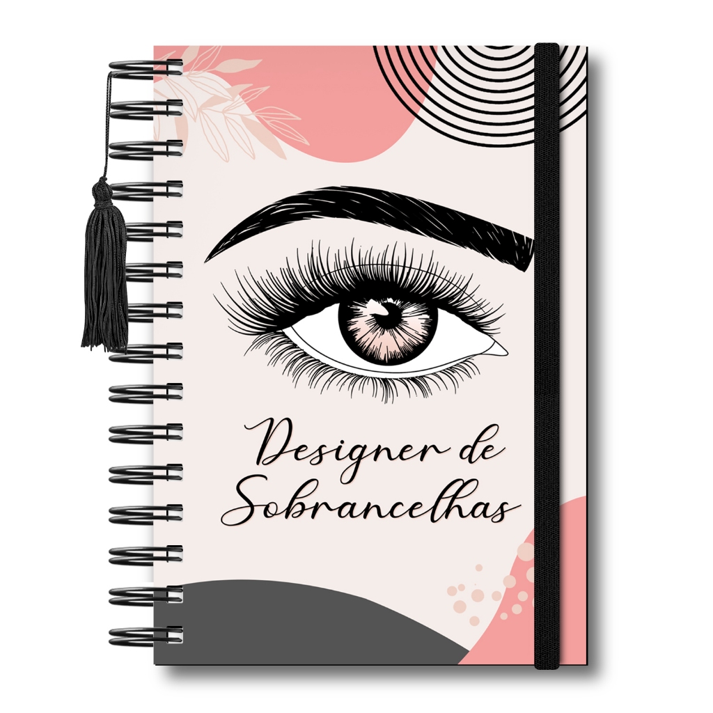 Planejador de Horario Designer de Sobrancelhas Caderno Agenda Design