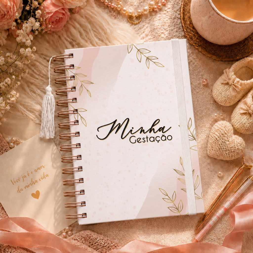 Planner da Gestante Diário Minha Gestação Caderno Gravidez Anotações