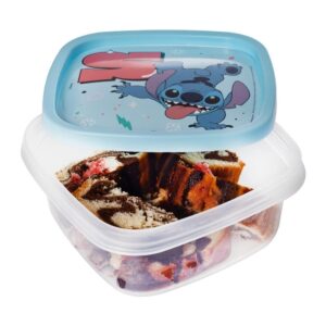 Pote 580 ml Quadrado Lancheira Mochila Stitch Plasútil — Bolsas e Mochilas