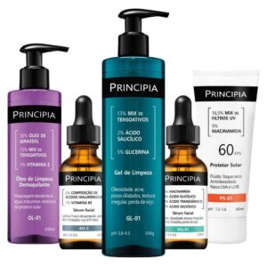 Principia Kit Antiacne Demaquilante Essencial +Protetor solar facial+