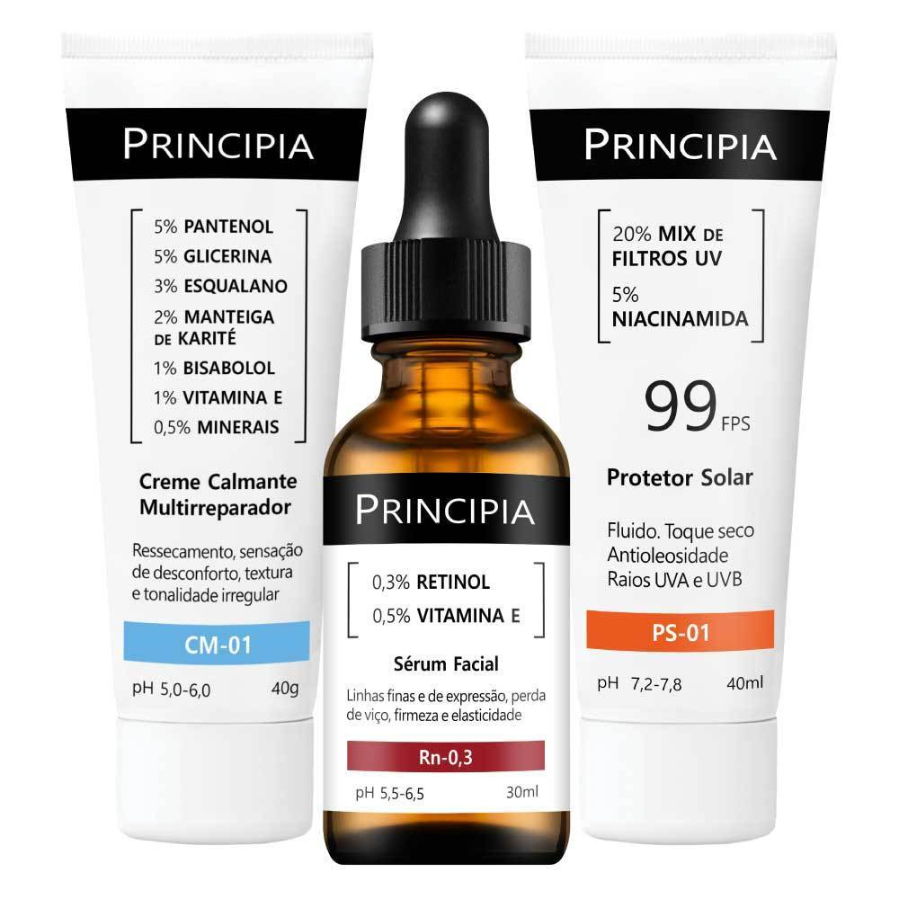 Principia Kit Renovação da Pele Avançado c Sérum Retinol Rn-0,3 Creme — Skincare