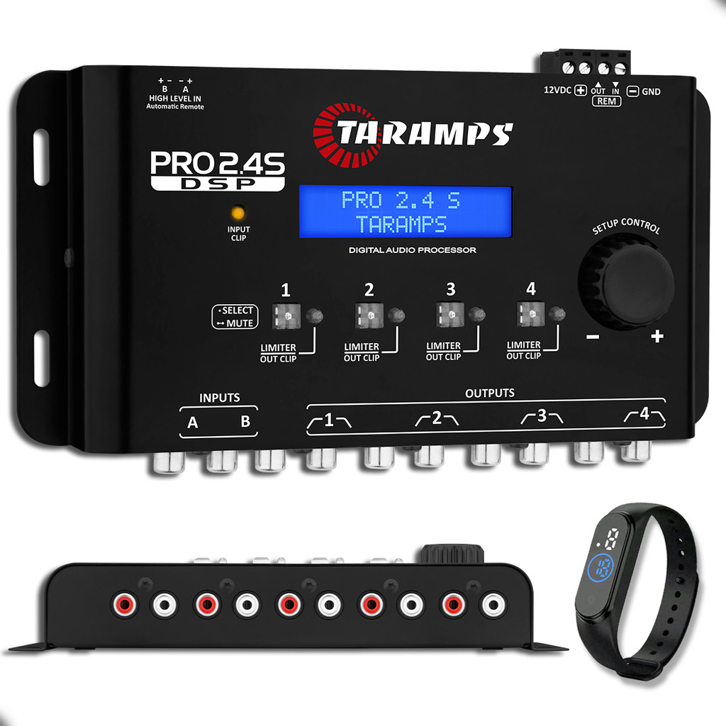 Processador de Áudio Taramps Profissional Pro 2.4s 4 Vias de Saída