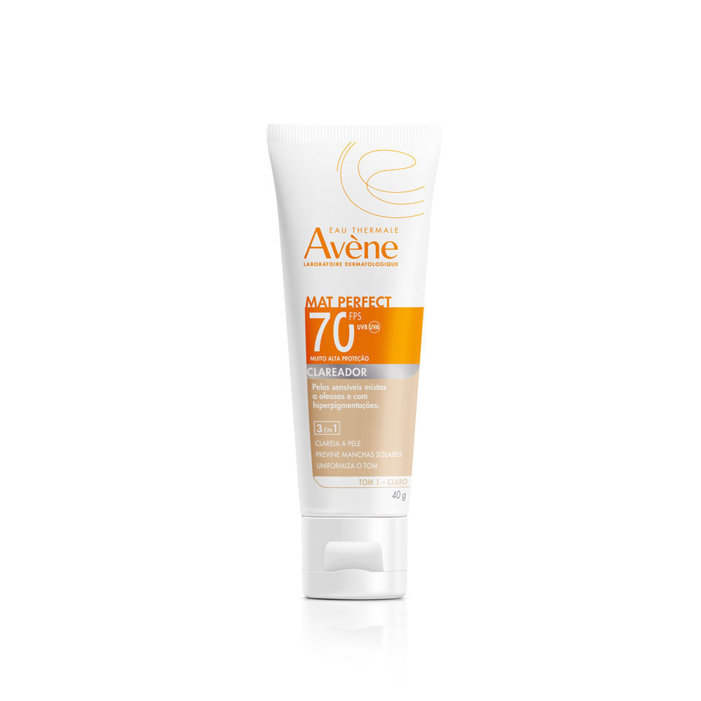 Protetor Solar Avène Mat Perfect Fluido Clareador Fps 70 Cor Clara 40g