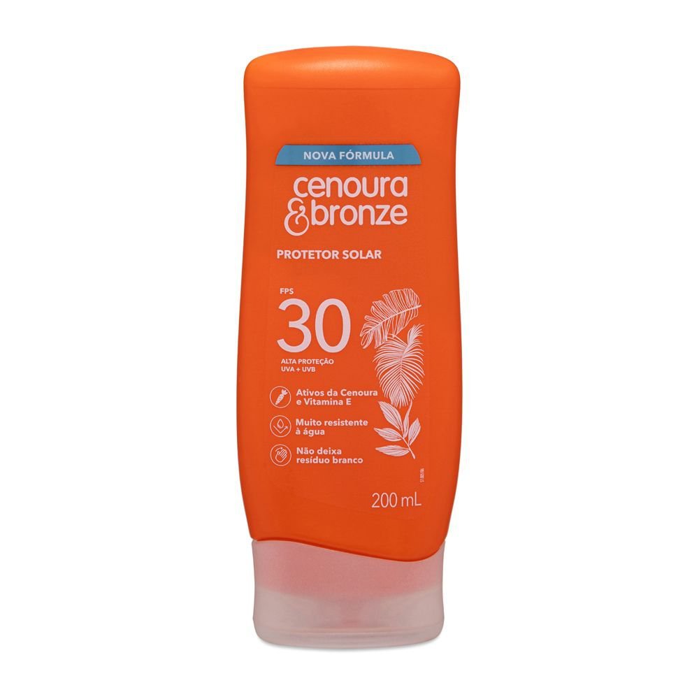 Protetor Solar Cenoura Bronze Fps 30 200ml