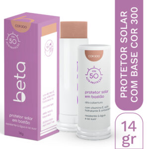 Protetor Solar em Bastão Beta Fps 50 Cor 300 Efeito Mate