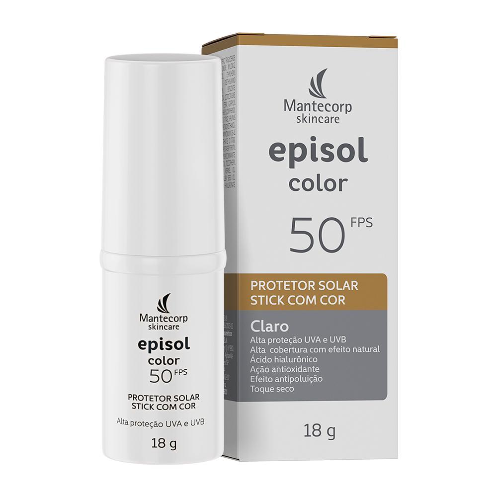 Protetor Solar Episol Color Stick Fps 50 Claro 18g — Skincare