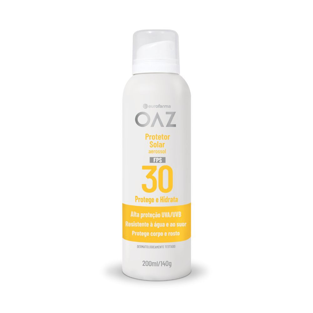 Protetor Solar Eurofarma Oaz Fps 30 Aerossol Protege e Hidrata 200ml — Skincare
