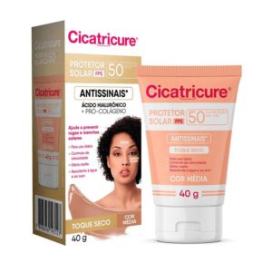 Protetor Solar Facial Cicatricure Antissinais Cor Média 40g
