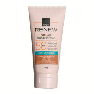 Protetor Solar Facial Tripla Proteção Avon Renew Fps 50 Loção Matte