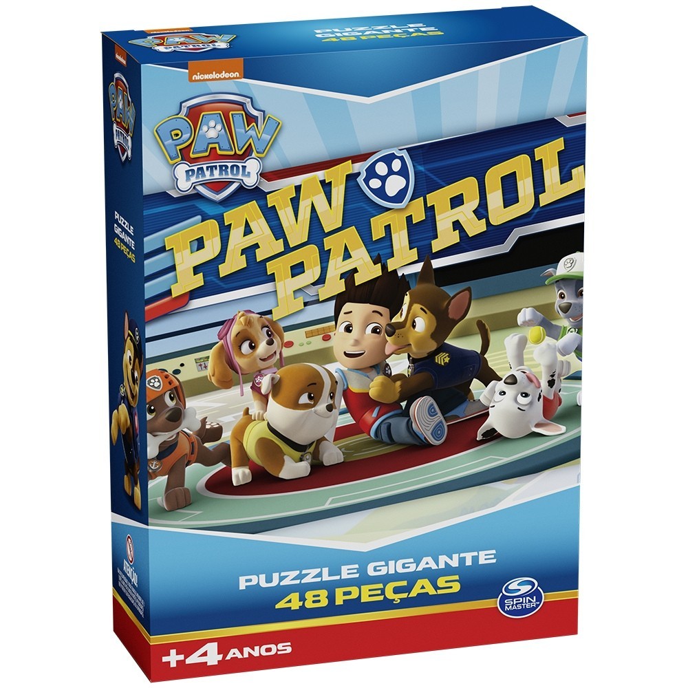 Quebra Cabeça Gigante Patrulha Canina 48 Peça Paw Patrol Grow Jogo