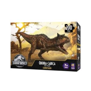 Quebra Cabeça Puzzle 200 Pçs Carnotauro Jurassic World Mimo Toys