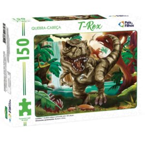 Quebra Cabeça T-Rex 150 Peças Pais E Filhos Puzzle Dinossauro